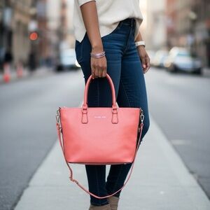Michael Kors Vibrant Coral Tote